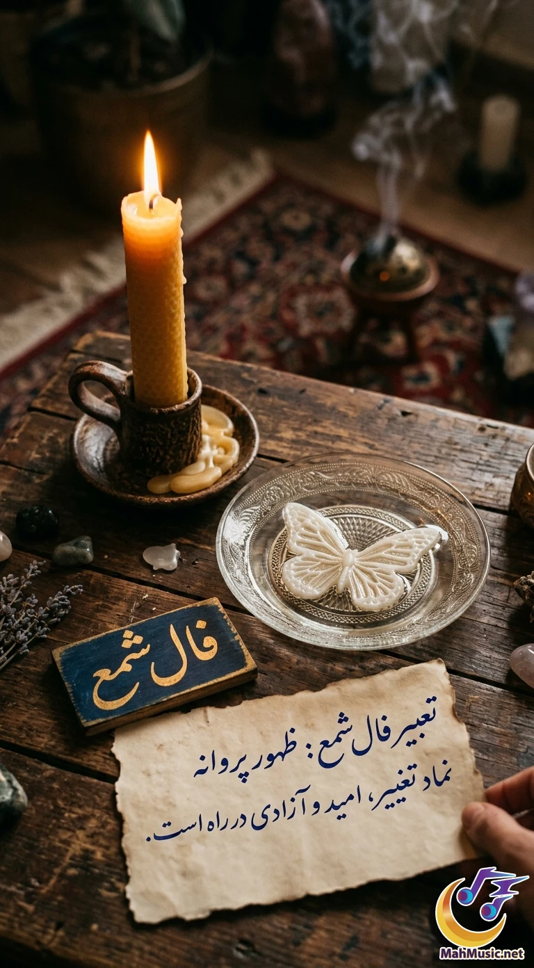 تصویر نماد پروانه در فال شمع