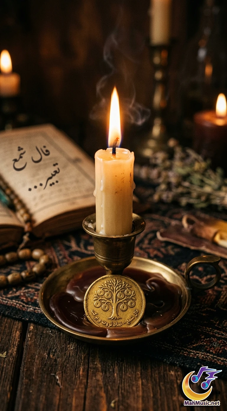 تصویر نماد سکه در فال شمع