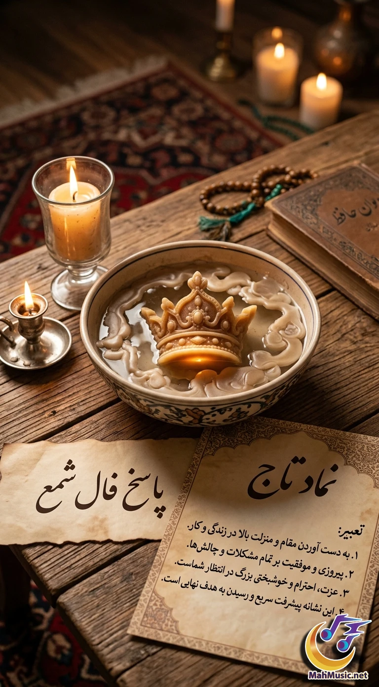 تصویر نماد تاج در فال شمع