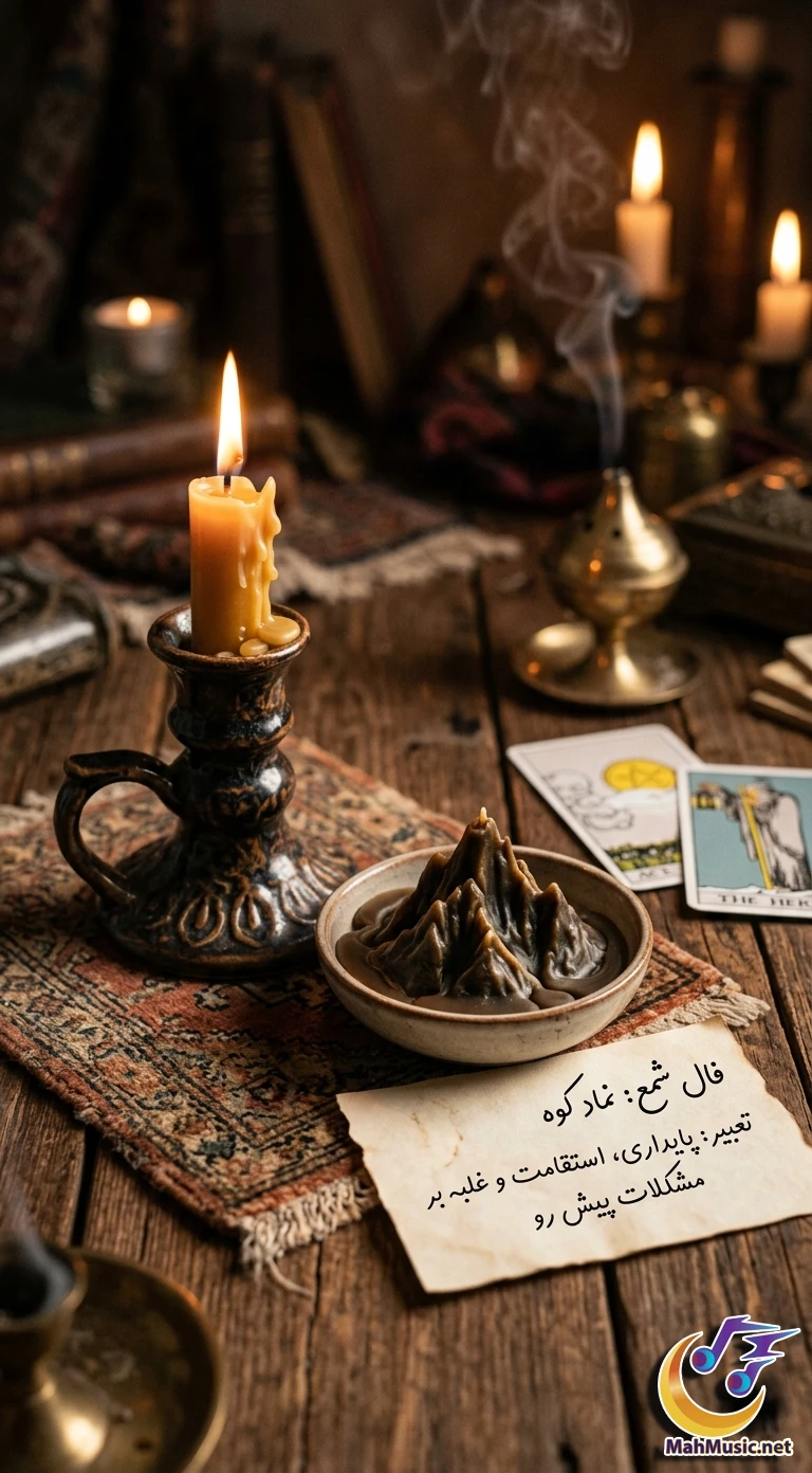 تصویر نماد کوه در فال شمع