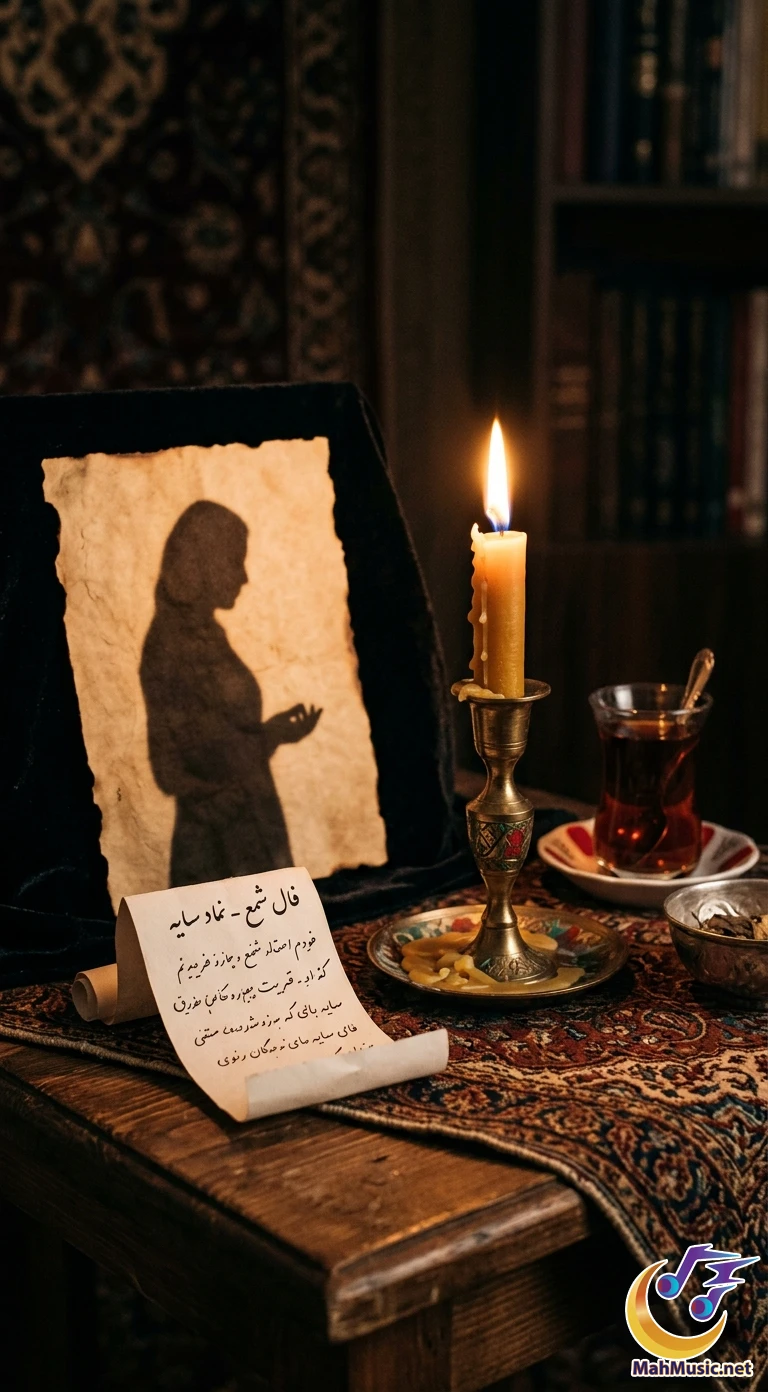 تصویر نماد سایه در فال شمع