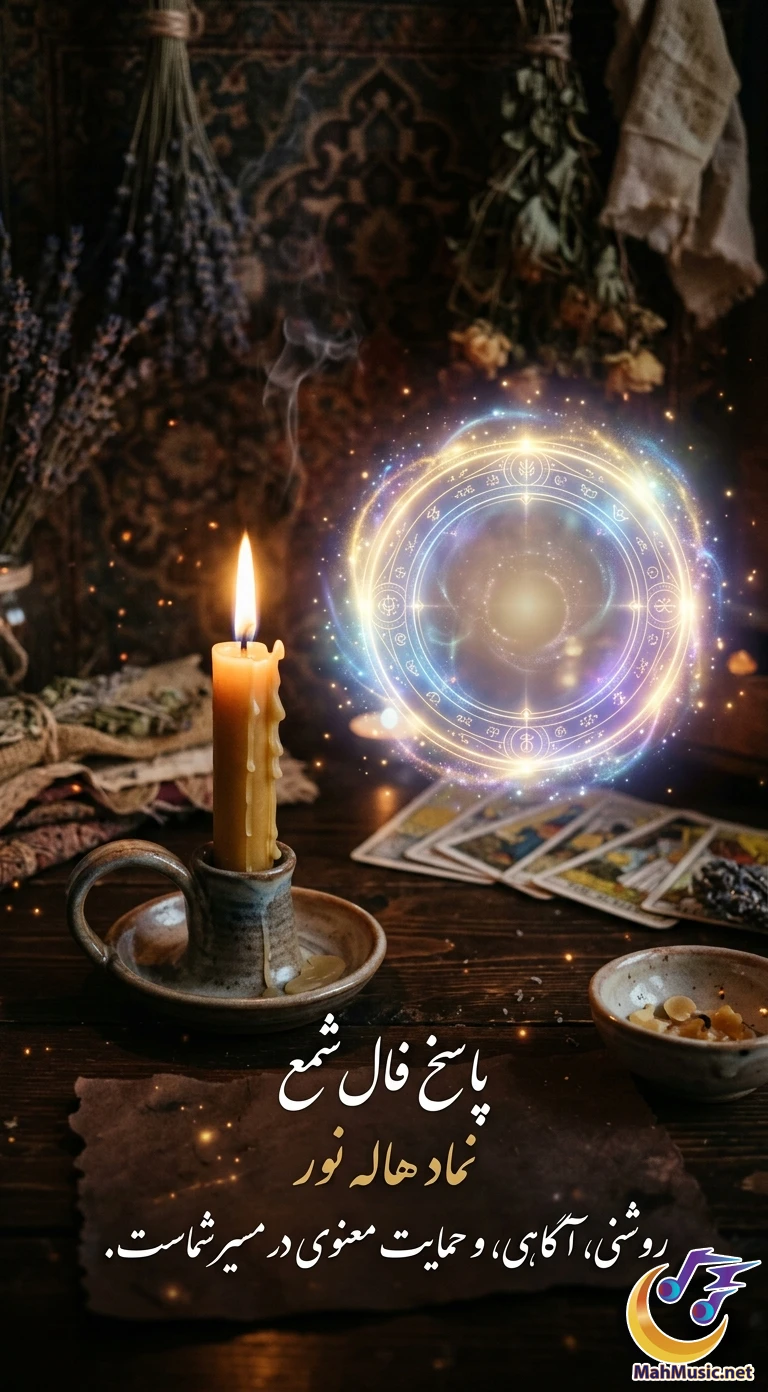 تصویر نماد هاله نور در فال شمع